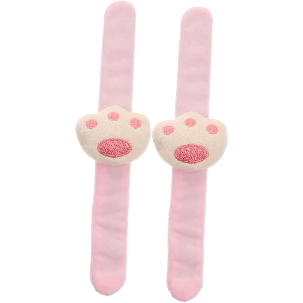 2pcs Cat Toys Slap Band for Kids Animal Shape Snap Bracelet Party Favor Decor
