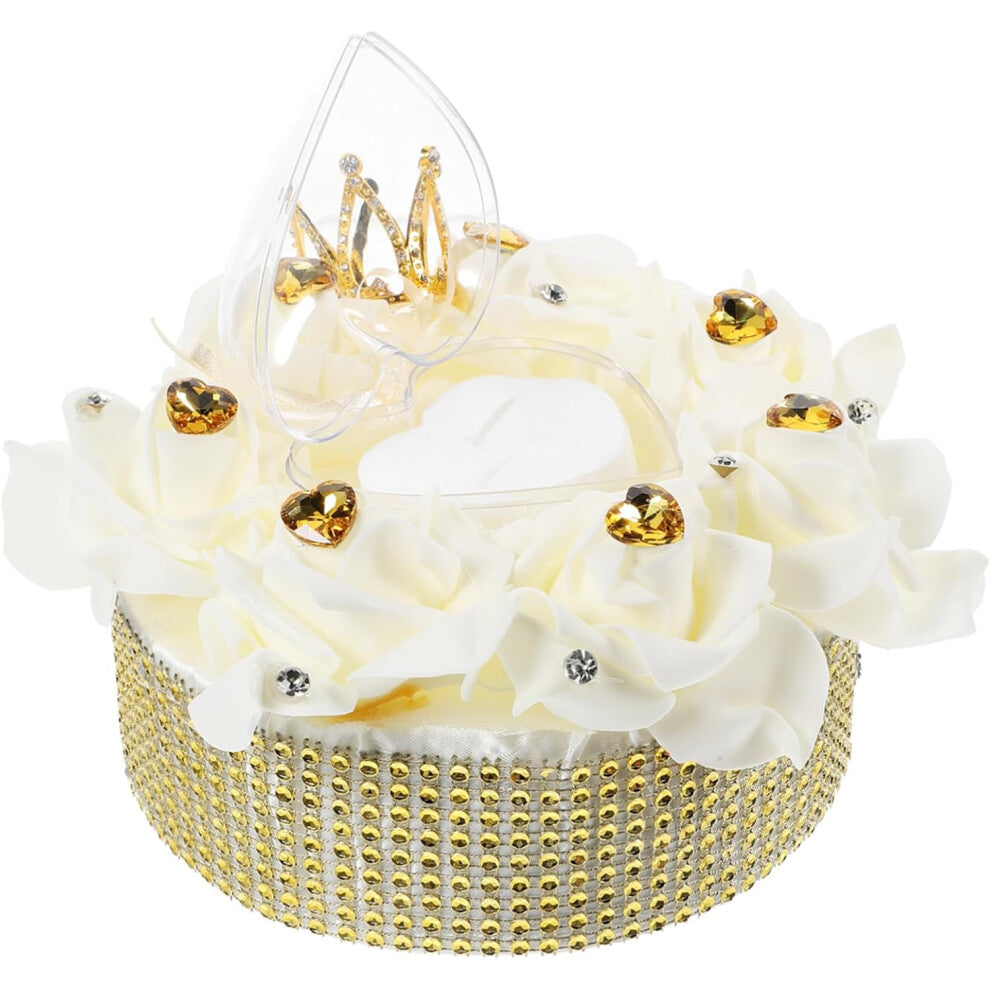 Heart Shaped Ring Box for Wedding Luxury Jewelry Ring Holder Engagement Ring Box for Wedding Day Essentials