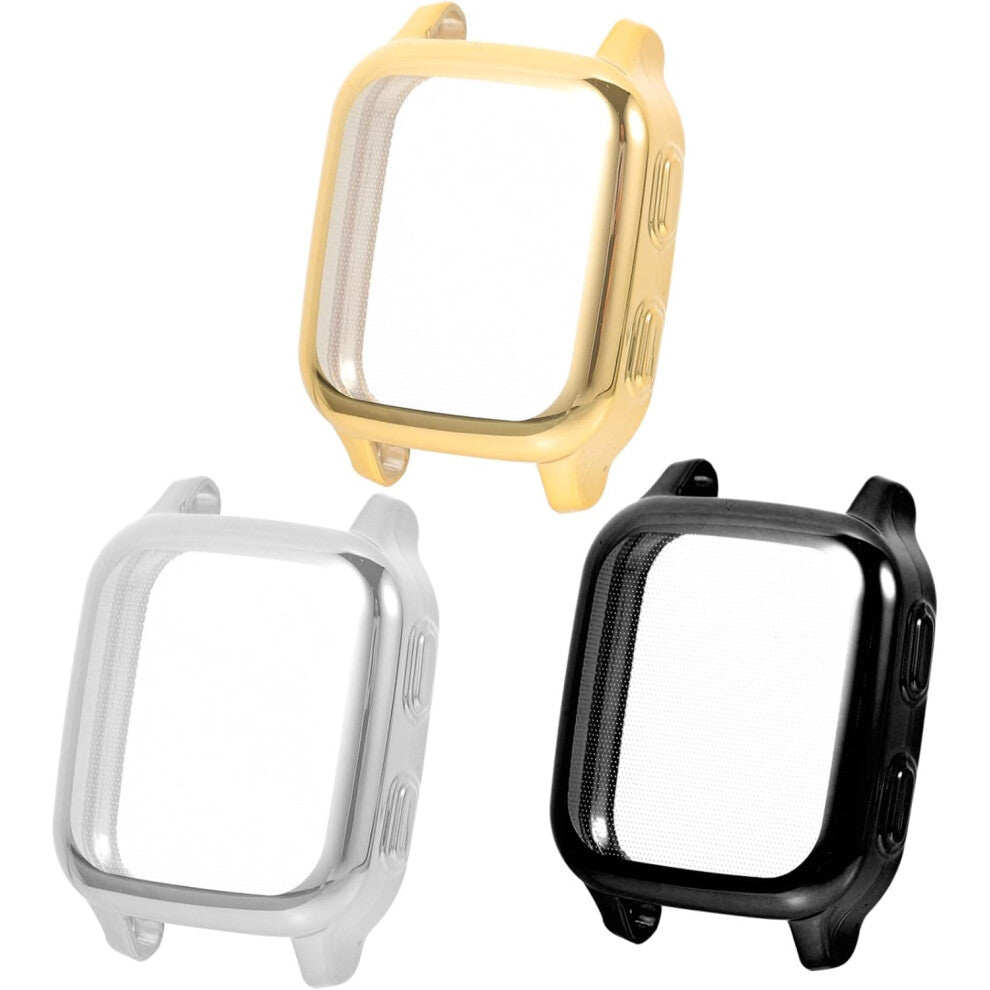 3-Piece Watch Screen Protector for SQ Stylish Protective Case Cover for Full Access and Easy Use