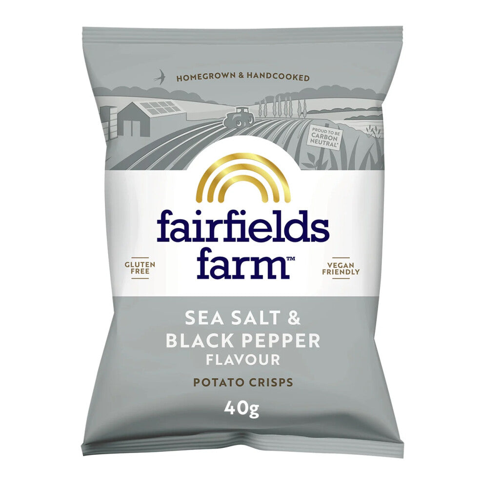 Fairfields Farm Sea Salt & Black Pepper Crisps | 36x40g