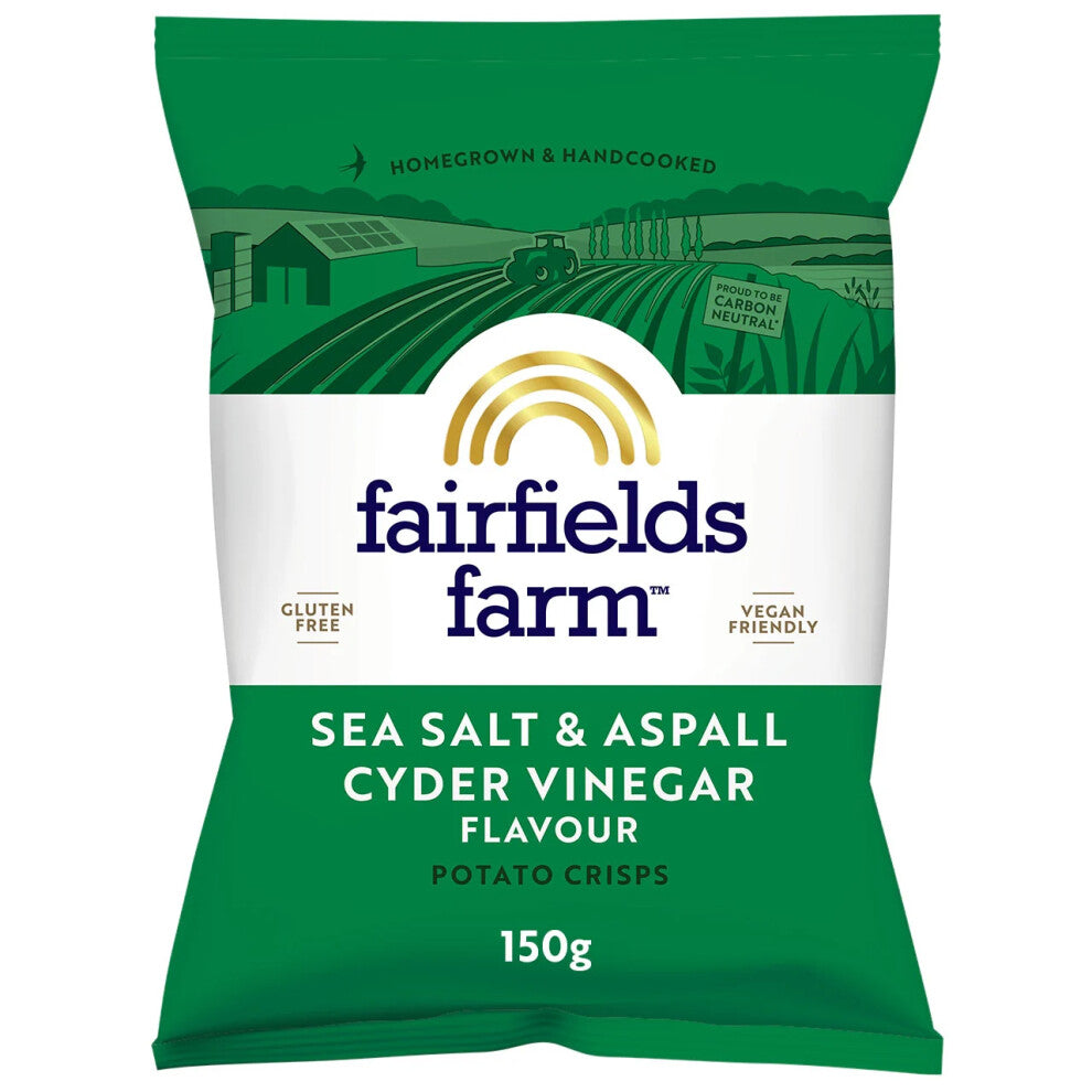 Fairfields Farm Sea Salt & Aspall Cyder Vinegar Crisps | 10x150g