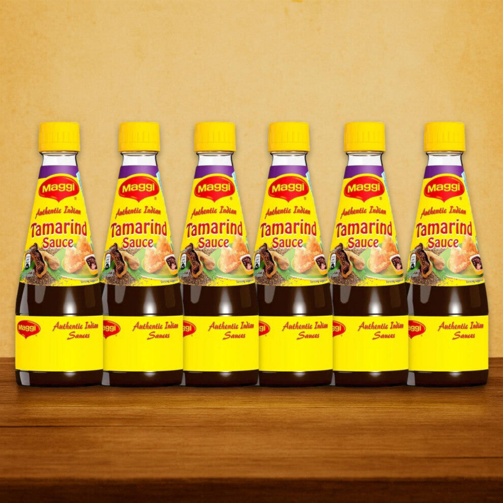 Maggi Tamrind Sauce 425 g (Pack of 6) |  Sweet & Tangy Imli Chutney | Authentic Indian Flavour | Perfect for Chaats, Snacks & Cooking