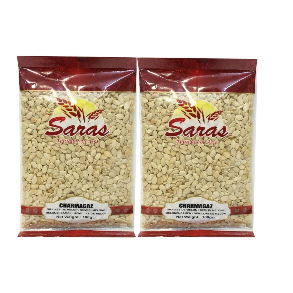 Saras Char Magaz 100g (Pack of 2) |Melon Seeds Blend for Cooking, Baking & Desserts | Perfect for Cooking & Baking