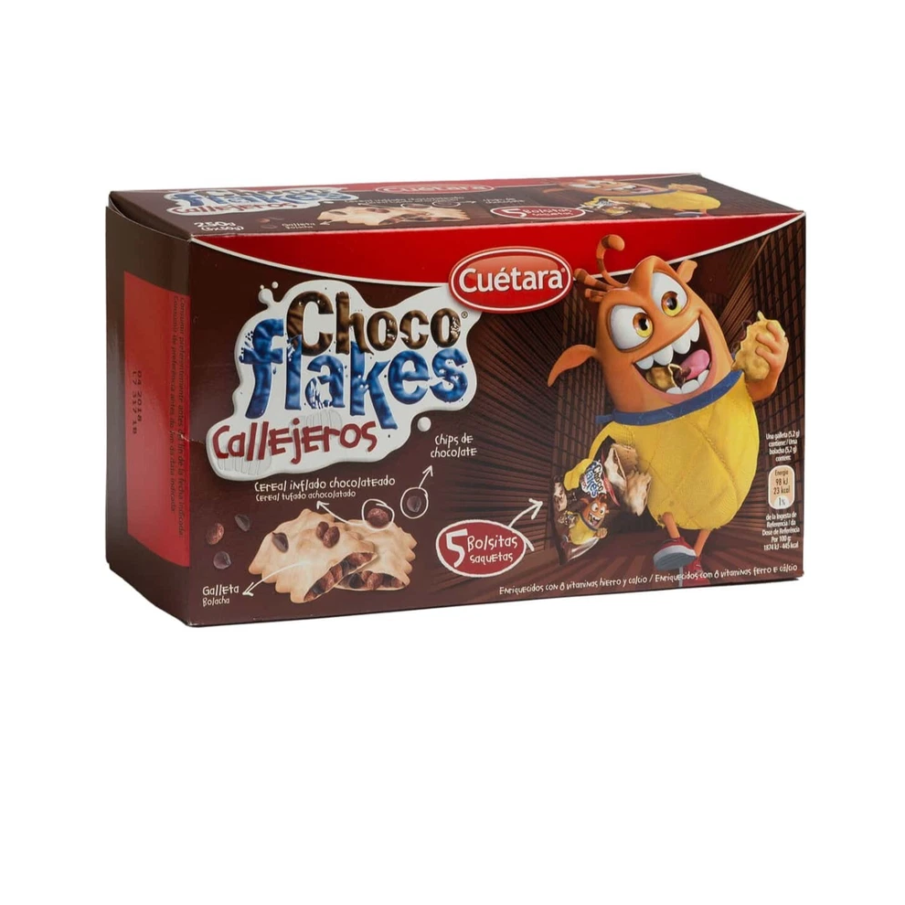 Cuétara Choco Flakes Callejeros Filled Cookie Chocolate Crunch Cereal
