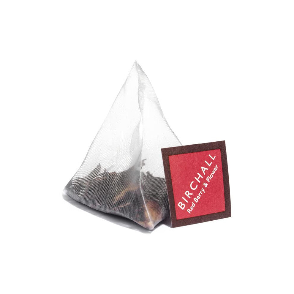 Birchall Tea Bags, Red Berry & Flower Tea Gift, Taste of Red Berry & Flower Tea - A Treat for Your Palate, 6 Boxes of 15 Plant-Based Prism Tea Bags