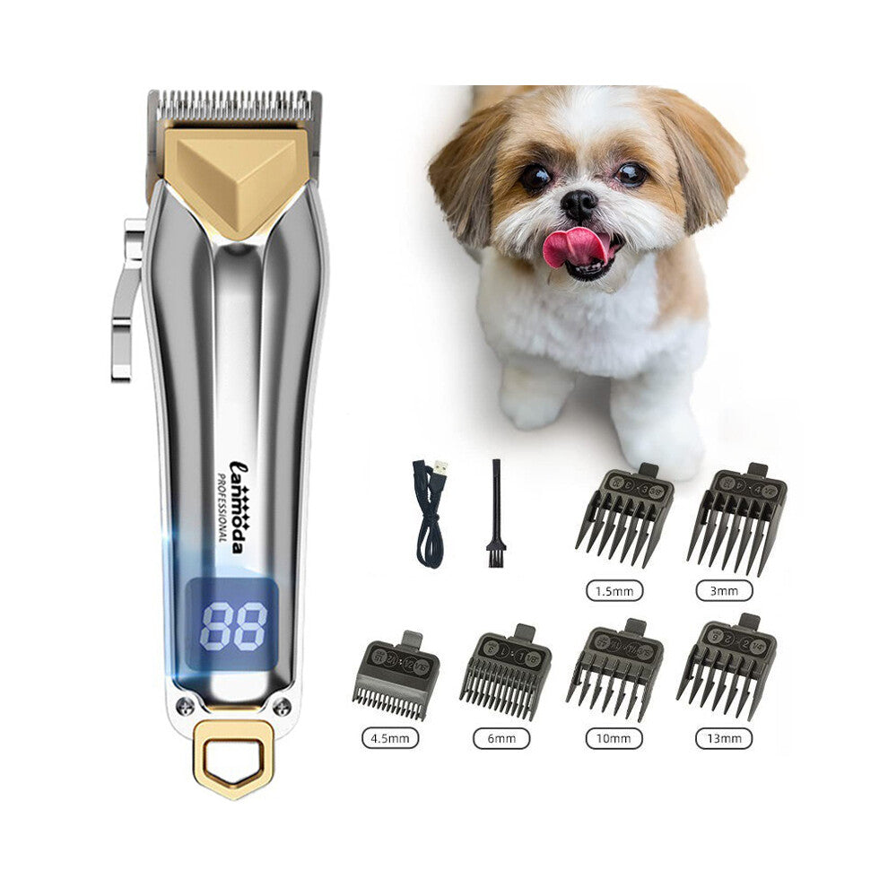 Professional Dog Hair Clipper for Pets Rechargeable Cordless Animals Puppy Trimmer Cutting Machine Cats