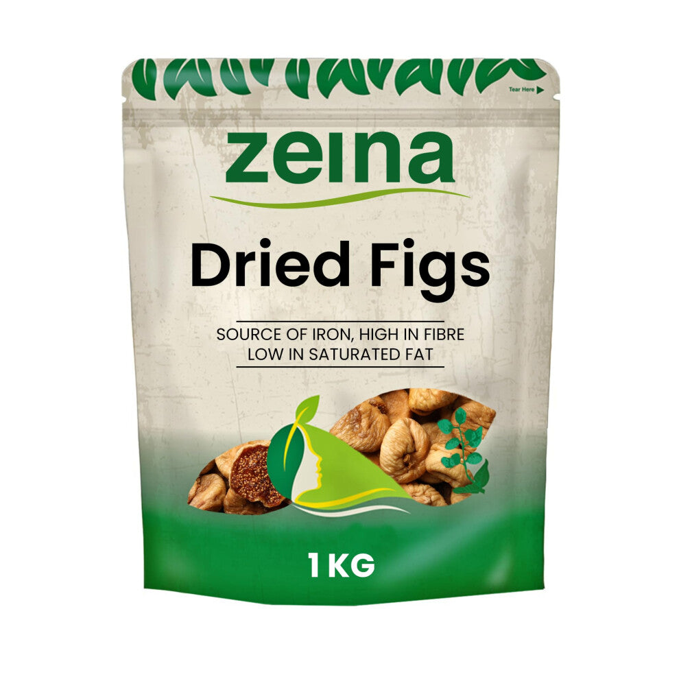Zeina Turkish Lerida Dried Figs 1kg - Gluten Free, Vegan, High Fibre Healthy Snack (490070AM1)