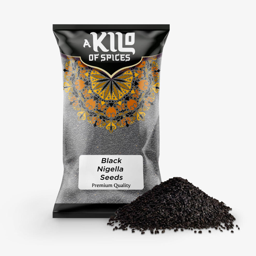 | Premium Black Nigella Sativa Seeds (Kalonji) 1 Kg | Pure and Potent | Superfood for Immune Support, Digestive Health, and Culinary Delights | Pure