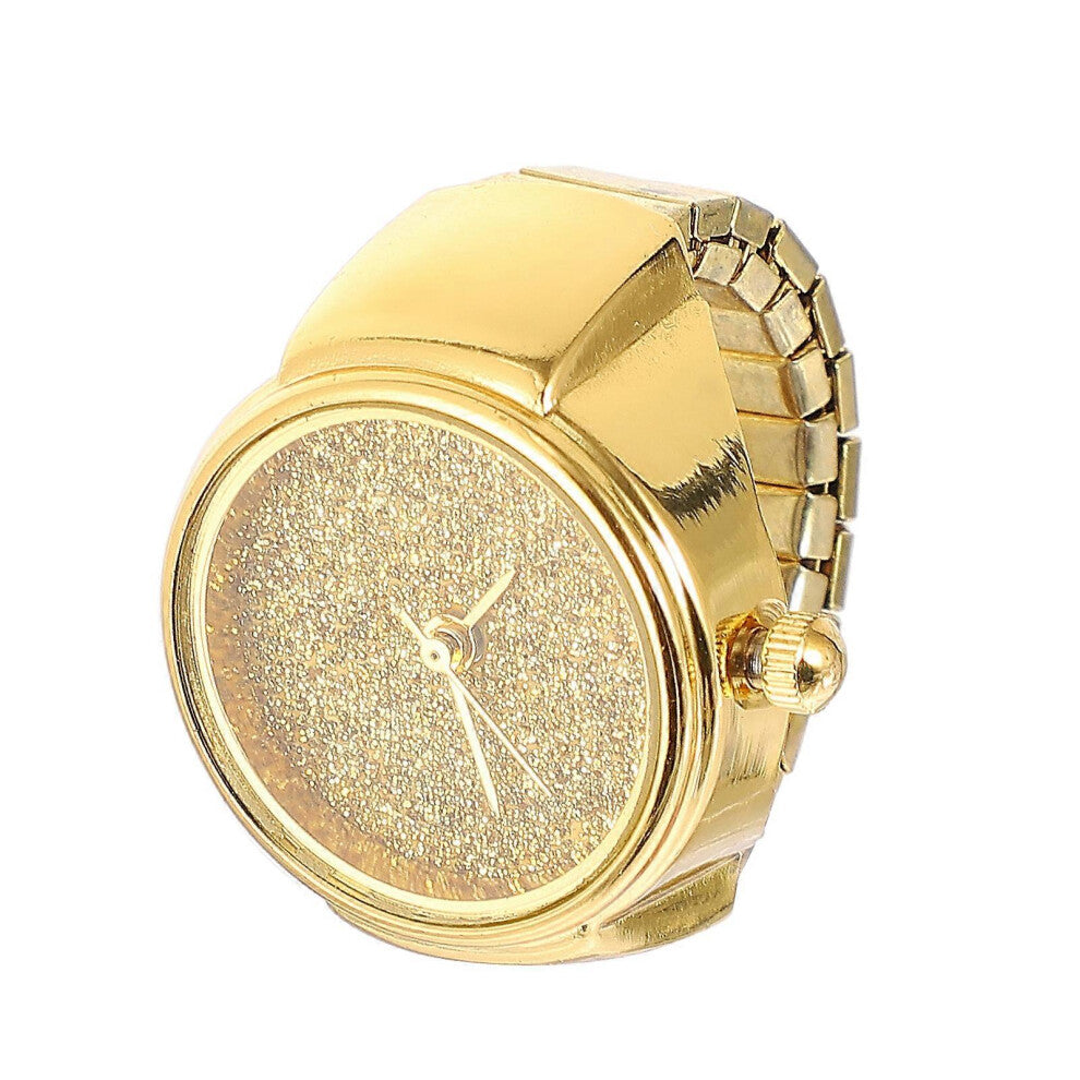 (As show, One size) Watch Rings Female Personality Simple Glitter Ring Watch Gifts for Men Women