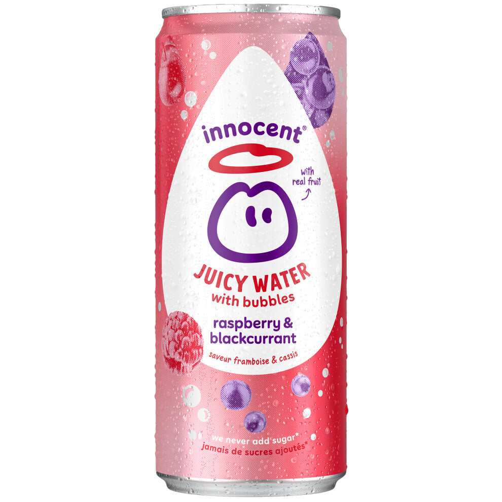 Innocent Juicy Water with Bubbles Raspberry & Blackcurrant | 12x330ml