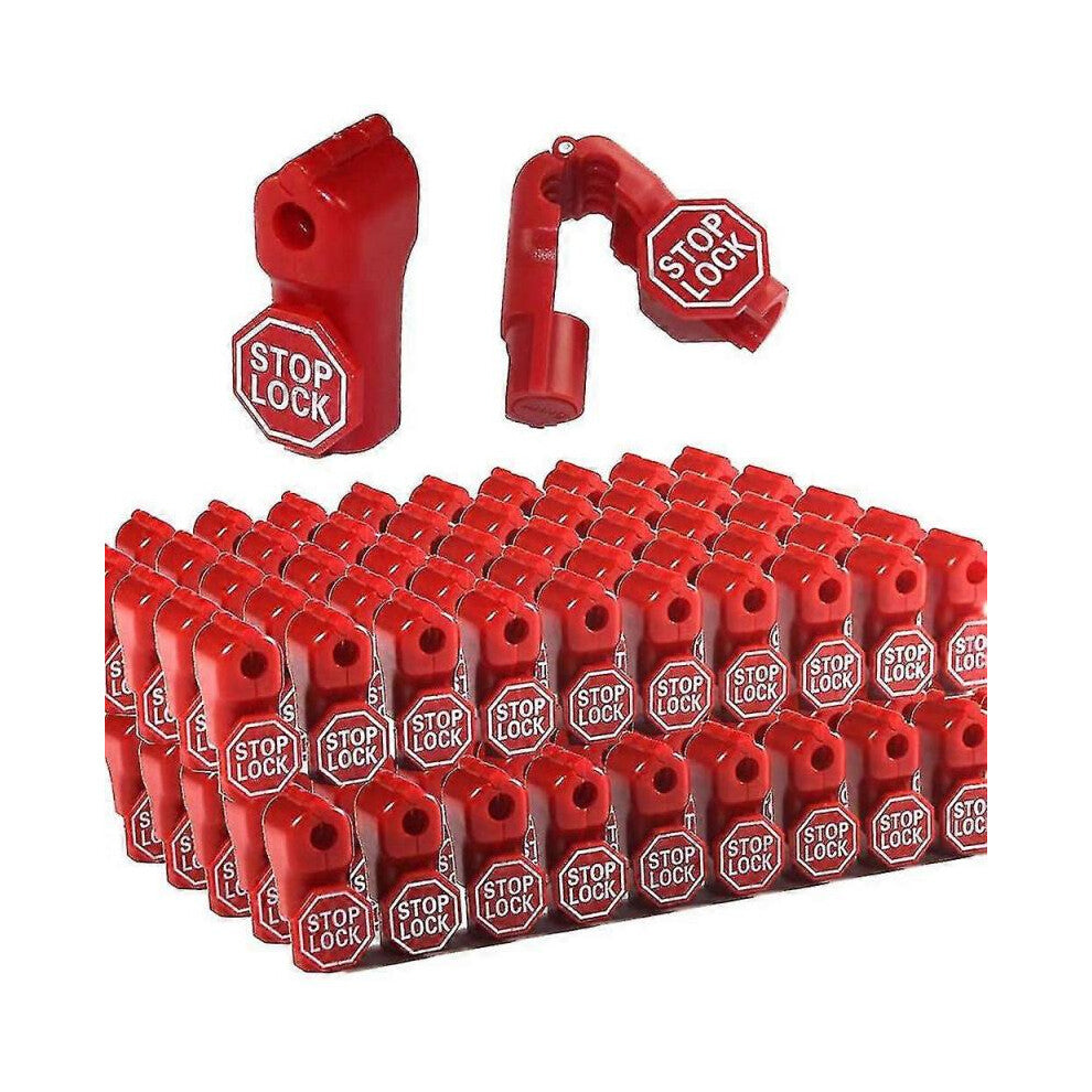 Lock Stop Lock 100 Pieces Plastic Red Stop Lock Anti-theft Lock Retail Pin Safety Display Lock
