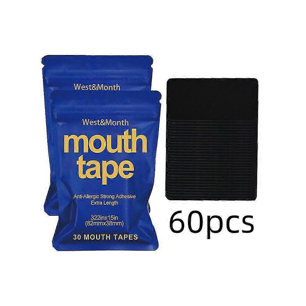 60pcs Anti Snoring Mouth Tape Nighttime Sleeping Mouth Breathing Improvement Reduce Dry Mouth Promote Nose Breathing Health Care
