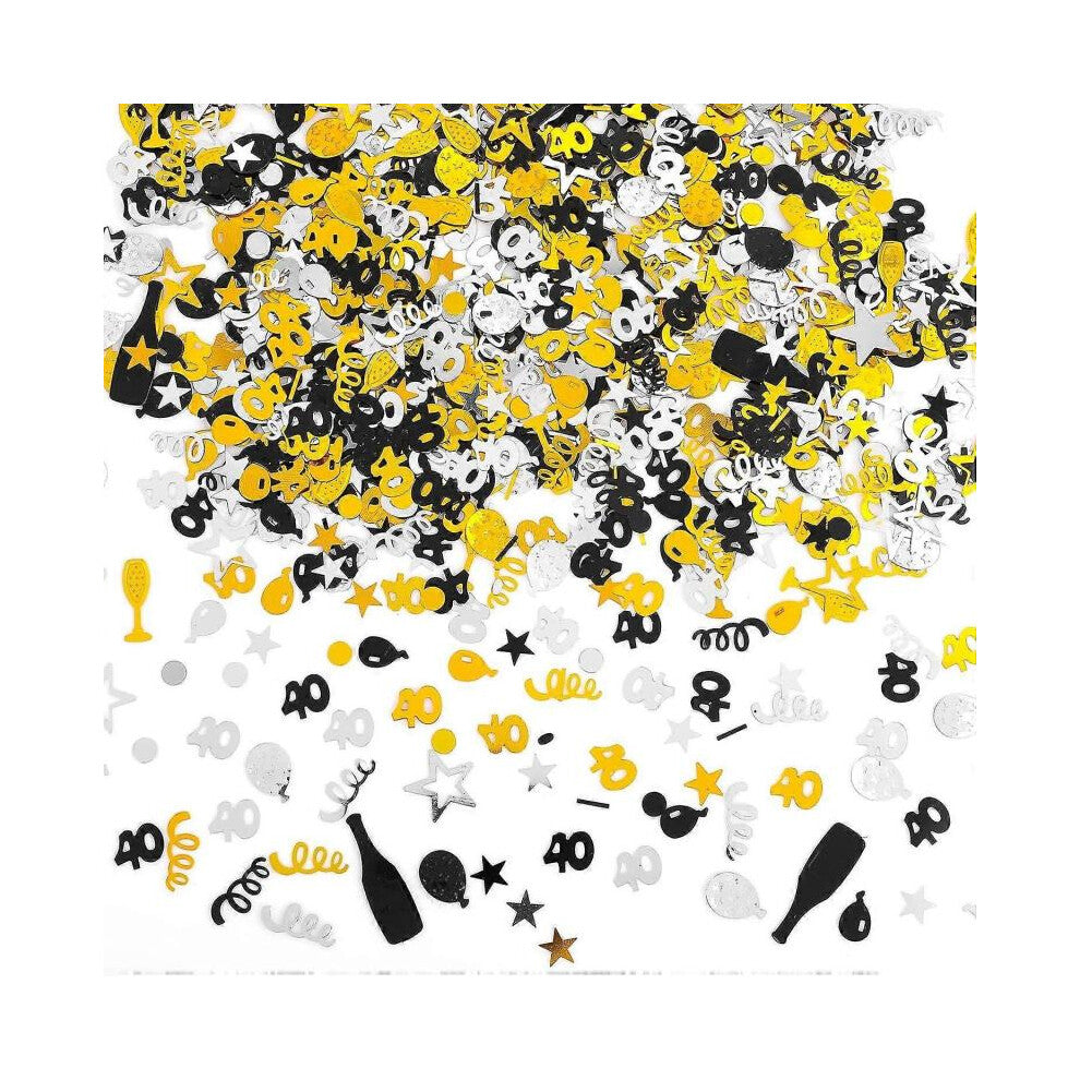 3000 Pieces Birthday Confetti Number 40 Glitter Confetti Birthday Cake Confetti