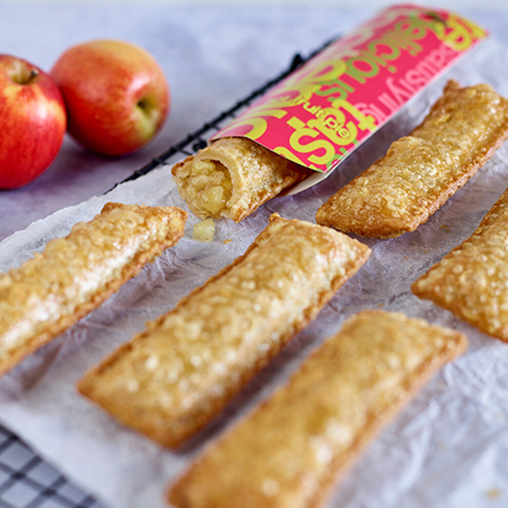 Katerbake Frozen Apple Fry Pies - 40 x 78g Rectangular Apple Pies, 2 Bags of 20, Includes Sleeves