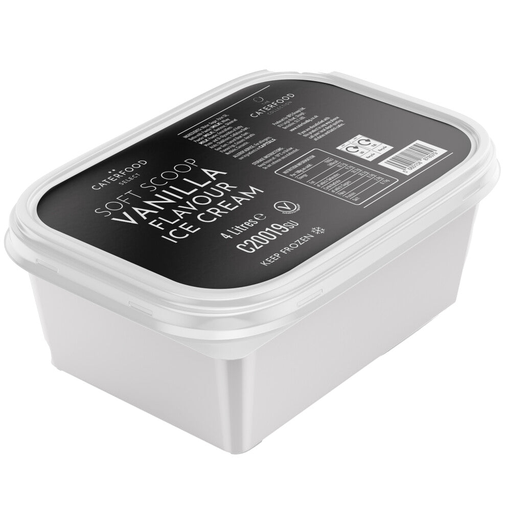 Caterfood Select Soft Scoop Vanilla Ice Cream - 6x4ltr