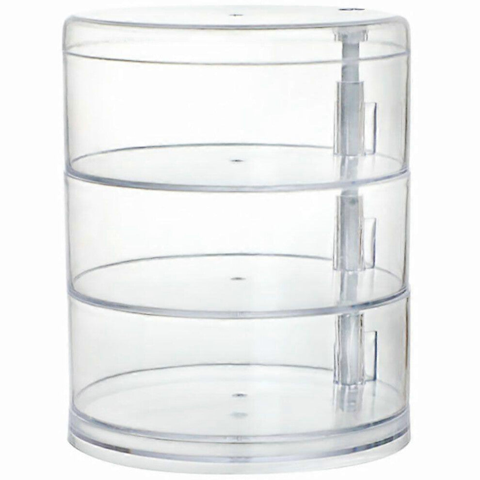 (As show, One size) 1Pc Multi-layer Rotating Storage Box Cosmetics Jewelry Desktop Storage Box