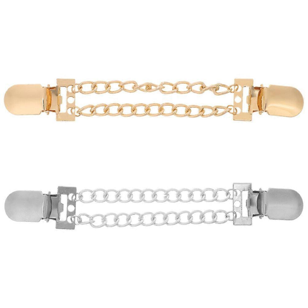 (As show, One size) 2pcs Sweater Shawl Clips Cardigan Brooch Clips Women Dress Brooches Sweater Clip Decorations