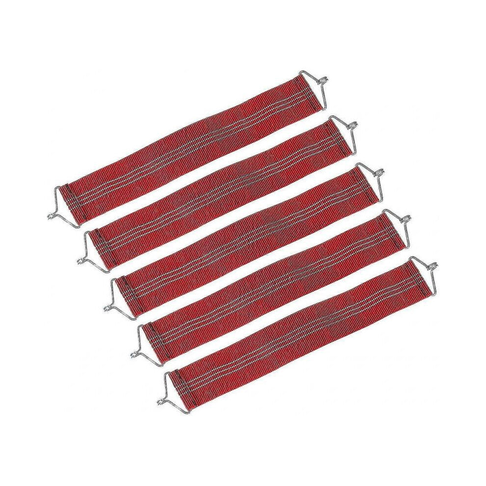 Gravity Chair Belts, 5 Pack Zero Gravity Reinforced Belt Patio Recliner Accessory for Outdoor, Red - Ya
