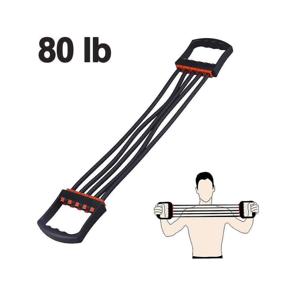 Adjustable Chest Expander Resistance Strength Trainer, Black Yoga Beauty Back Chest Expander And Lajin Artifact - Black