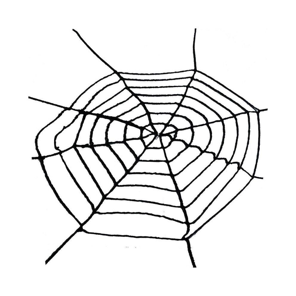 Round Spider Web Decoration Reusable Stretchable Spider Web Accessories for Halloween Indoor Outdoor Yard Decor (black)