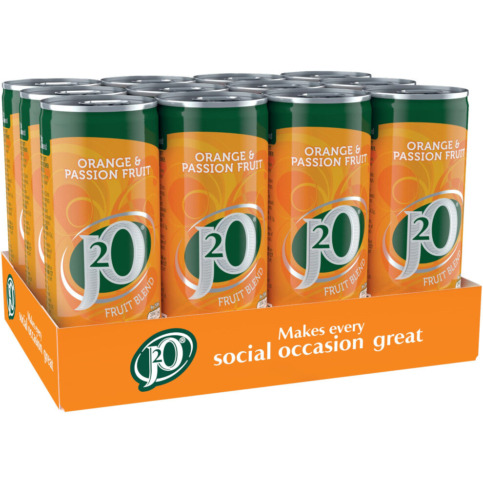 J2O Orange & Passion Fruit Juice, 250ml - Bright, Bold Flavor - 920501