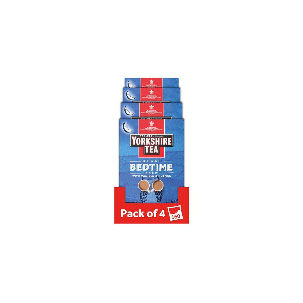 Yorkshire Tea Bedtime Brew Tea Bags, 4 Boxes of 40 Tea Bags (Total 160 Bags)