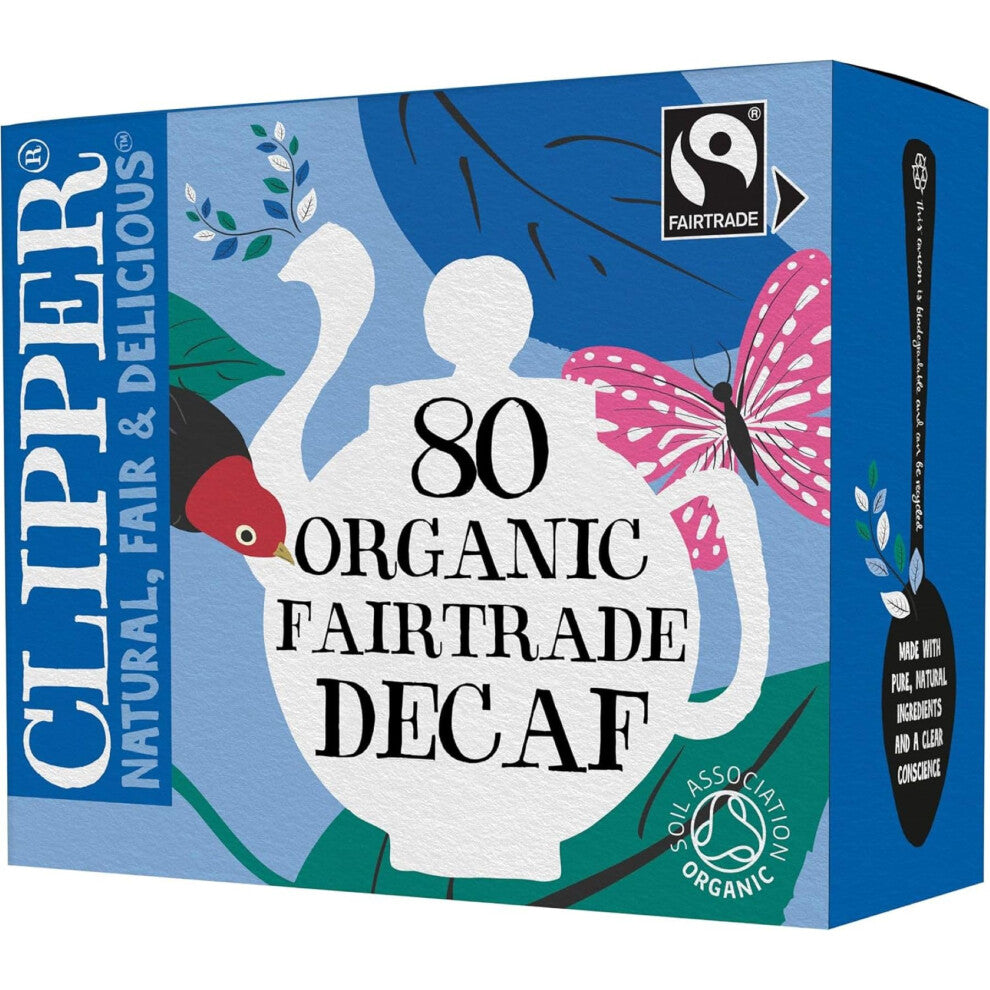 Clipper Organic Everyday Decaf Tea Bags | Natural, Unbleached, Plant-Based Biodegradable & Non GM Black Tea Bags | | Eco Conscious, Organically Grown