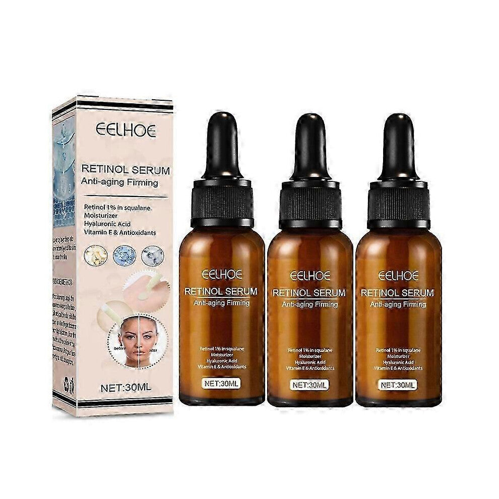 3Pcs Retinol Face Serum Anti-Aging Remove Wrinkle Firming Lifting Whitening Brightening Moisturizing Facial Skin Care