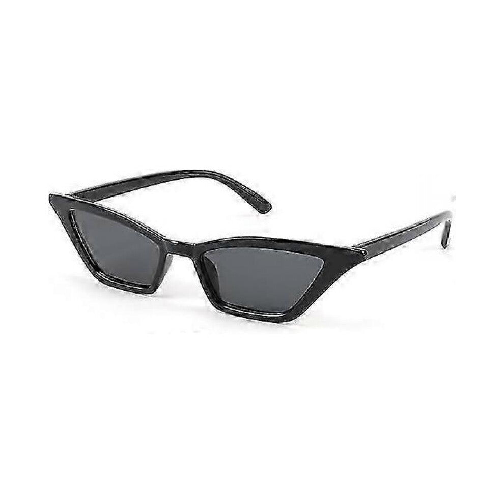 2PCS Small Cat Eye Sunglasses Vintage Square Shade Women Eyewear