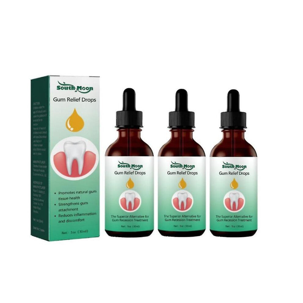 3 pcs Gum Regrowth Drops, Natural Gum Restore Liquid Mouthwash, Gum Therapy Gel Receding Gum Repair Treatment New