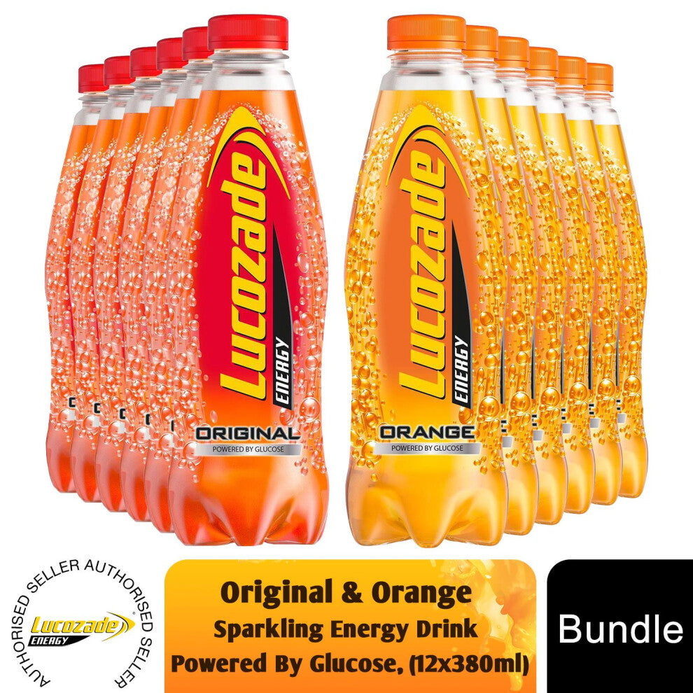 Lucozade Orange & Original Sparkling Energy Drink, 6x900ml