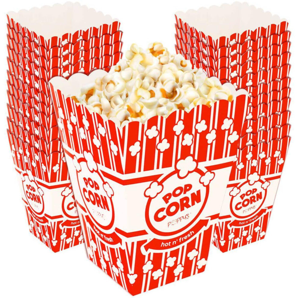 Poppy's Large Popcorn Boxes - 20 Pack 46 Oz Concession-Grade Popcorn Buckets  Popcorn Machine Accessories for Popcorn Bars  Movie Nights  Concessions