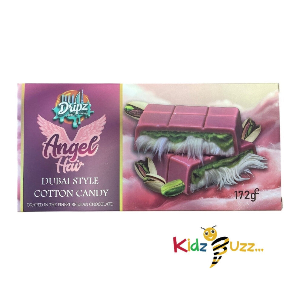 Dubai Chocolate Bar Dripz Angel Hair Cotton Candy Bar 172g (Pack Of 2)