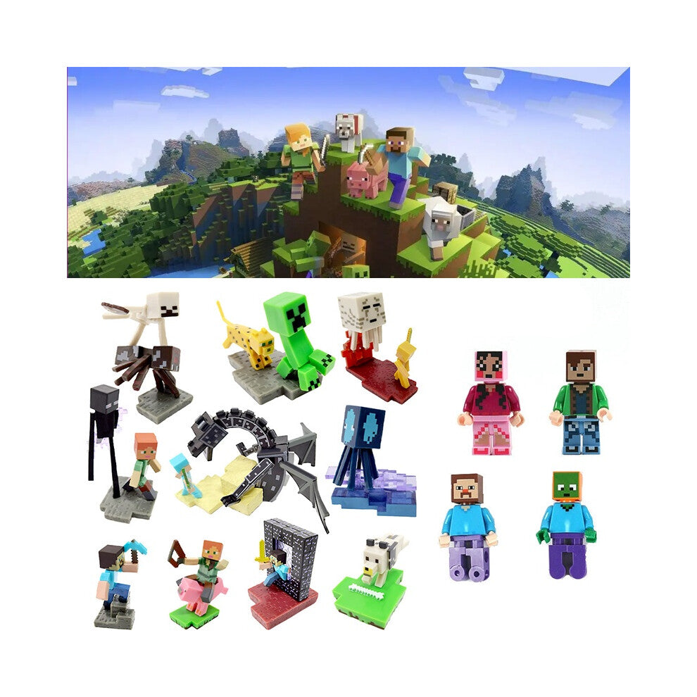 Minecraft Theme Building Blocks Assembled Cake Decoration Ins Plugin Party