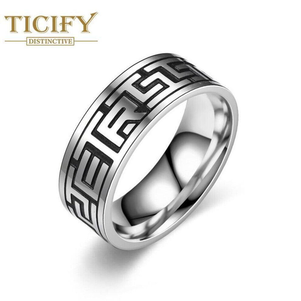 (hvit -6) Nytt produkt titan stål herrering retro stil håndsmykker kjekk motetrend menn