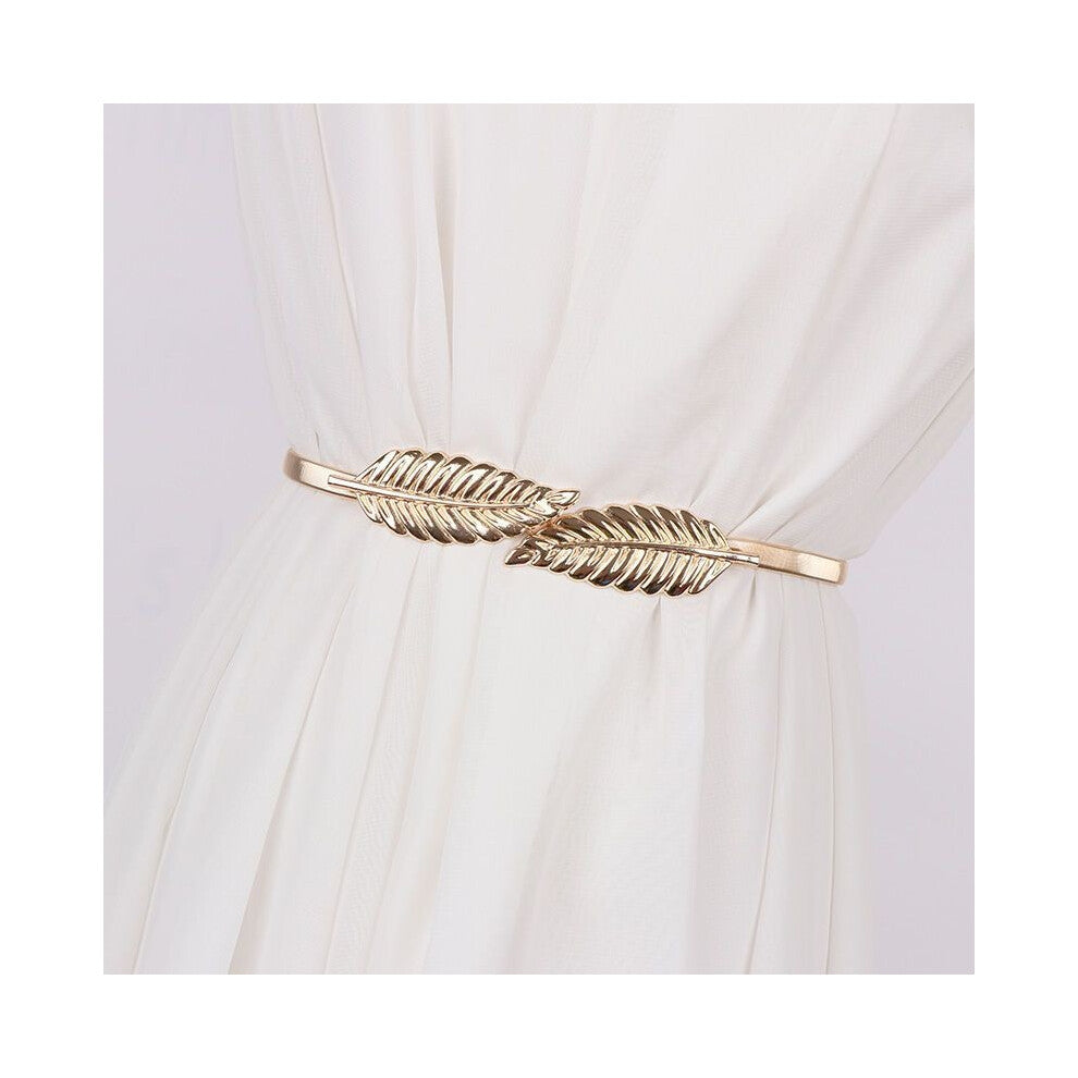 (Gold Leaf) Chic Versatile And Metal Waist Chain Featuring Glittering Fox Pendant Wardrobe For Womens