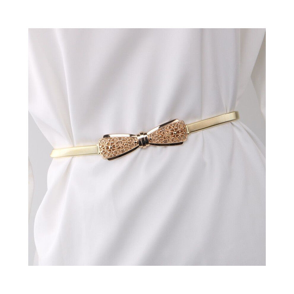 (Hollow Bow) Chic Versatile And Metal Waist Chain Featuring Glittering Fox Pendant Wardrobe For Womens