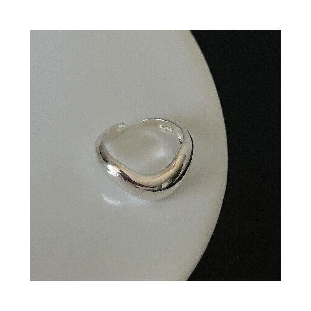 (J4297) Chic Womens Adjustable Ring With Distinctive Geometric Shape And Glossy Copper Fashionistas For Material