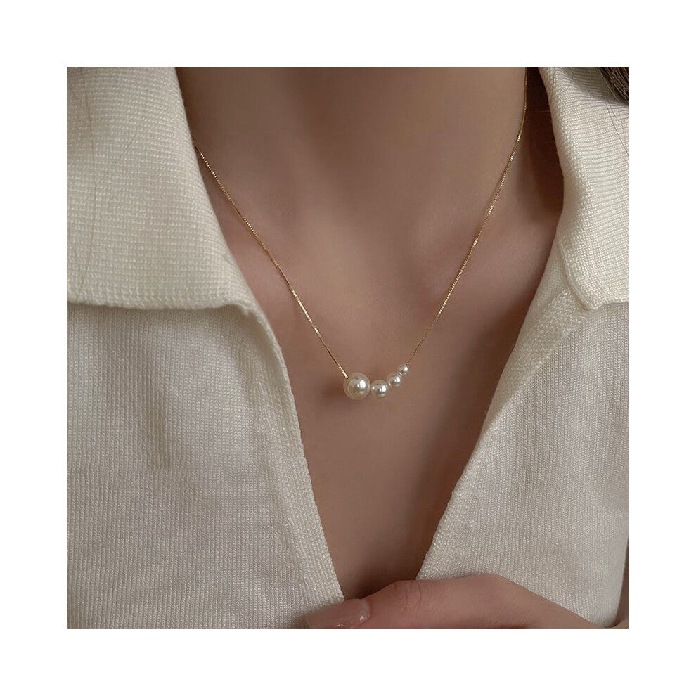 (MY31082) Light luxury design, high-end and fashionable style, collarbone chain, neck chain, sweater chain, bead chain