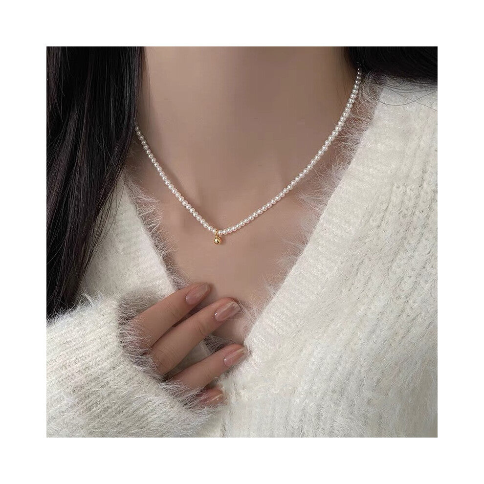 (MY35451) Light luxury design, high-end and fashionable style, collarbone chain, neck chain, sweater chain, bead chain