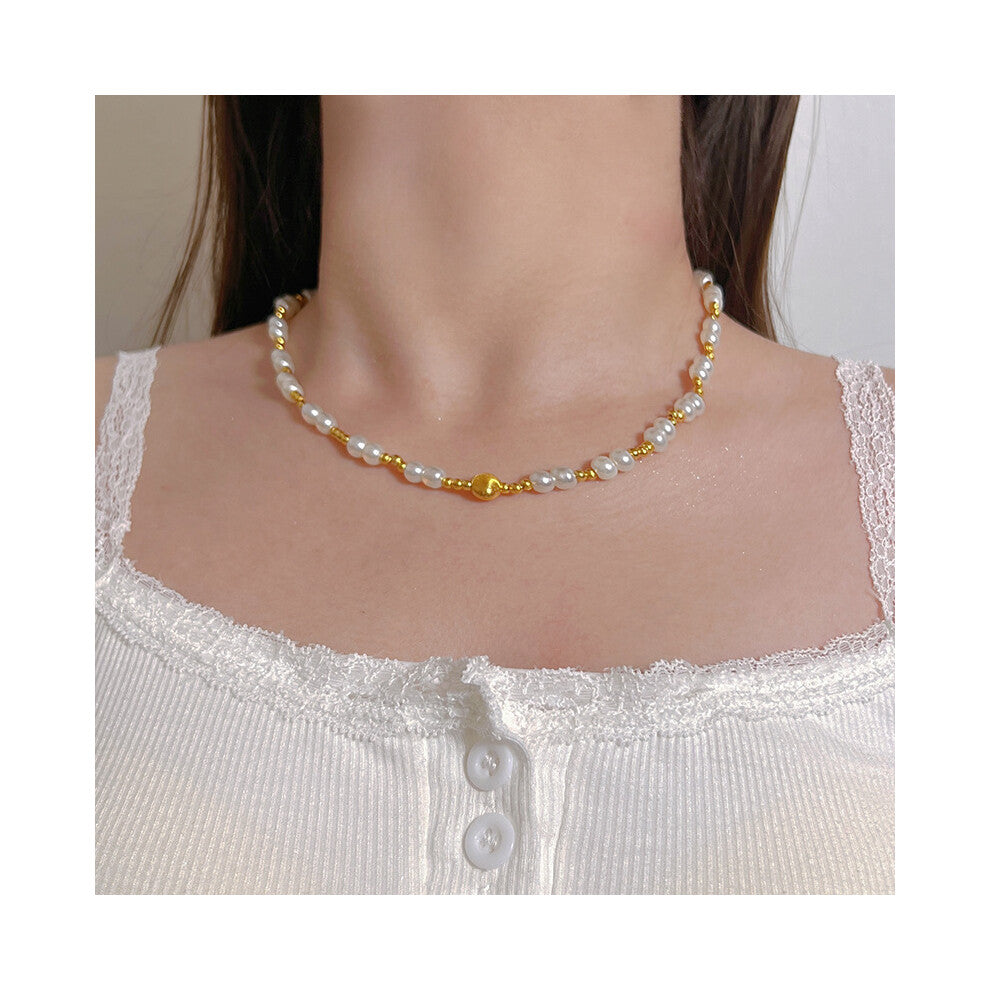 (MY37569) Light luxury design, high-end and fashionable style, collarbone chain, neck chain, sweater chain, bead chain