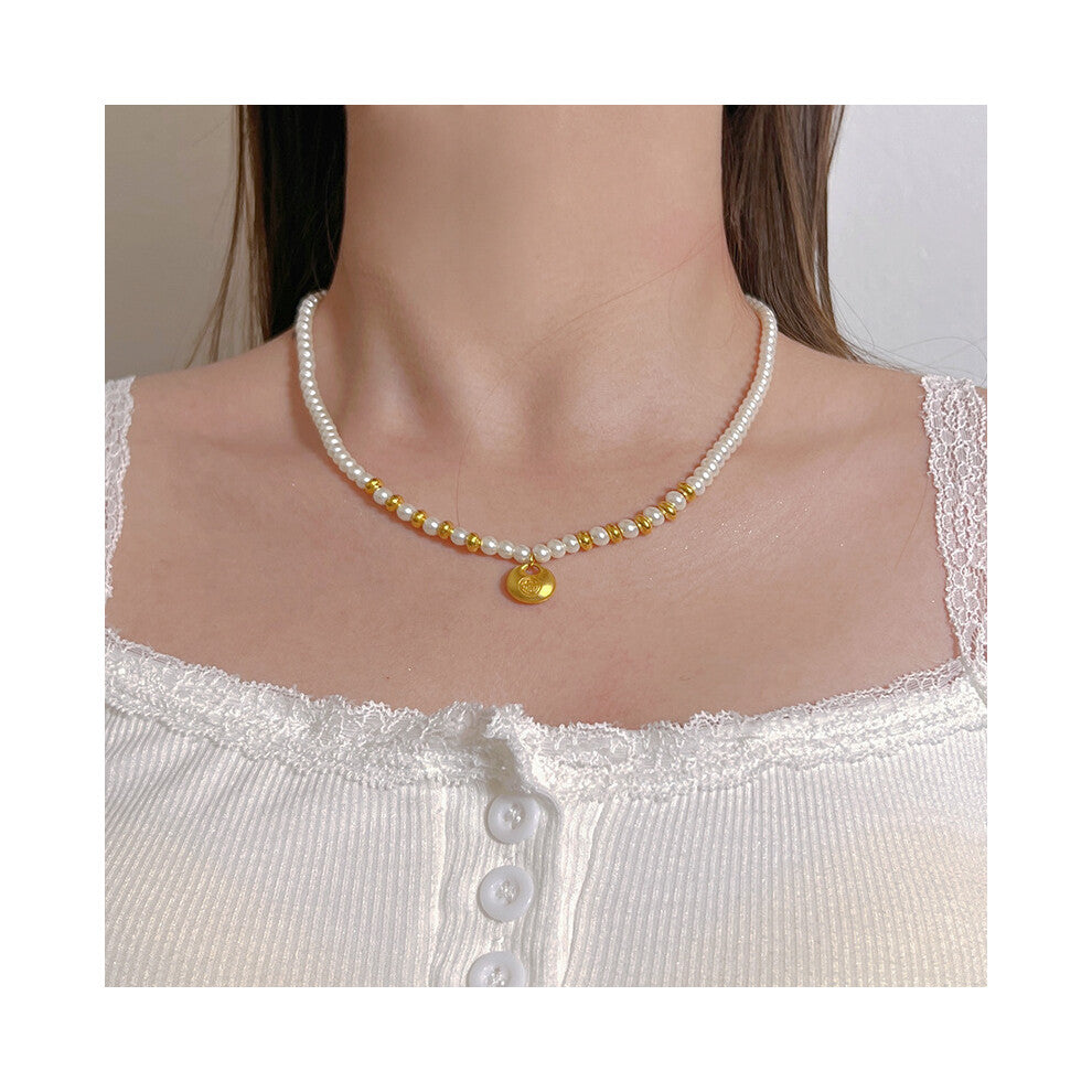 (MY37601) Light luxury design, high-end and fashionable style, collarbone chain, neck chain, sweater chain, bead chain