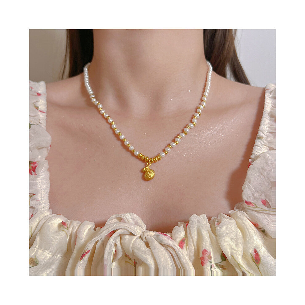 (MY37648) Light luxury design, high-end and fashionable style, collarbone chain, neck chain, sweater chain, bead chain