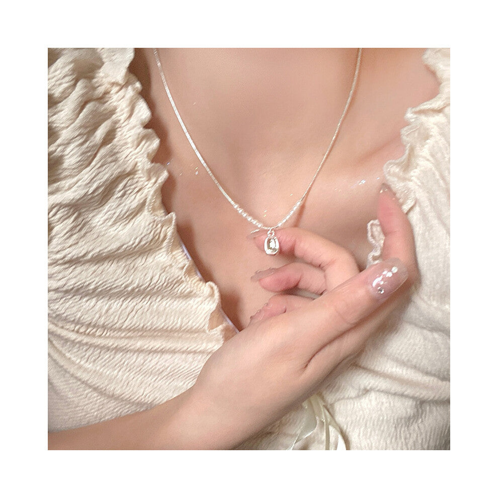 (MY38436) Light luxury design, high-end and fashionable style, collarbone chain, neck chain, sweater chain, bead chain