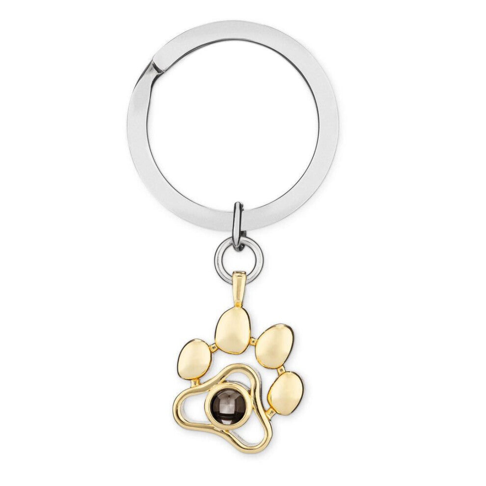 (The 925 keychain is gold-plated) 100 languages "I Love You" necklace Dog palm print pendant Collarbone chain Super cute pet