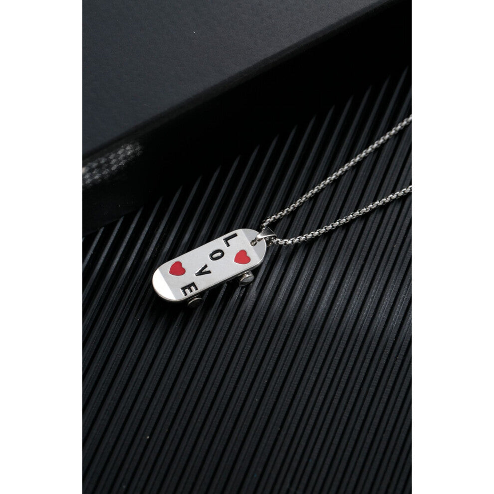 (love Scooter) Versatile, personalized and fashionable sweater chains, couple accessories, niche men's necklaces, women's titanium steel jewelry