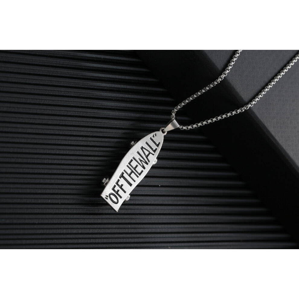 (English scooter) Versatile, personalized and fashionable sweater chains, couple accessories, niche men's necklaces, women's titanium steel jewelry