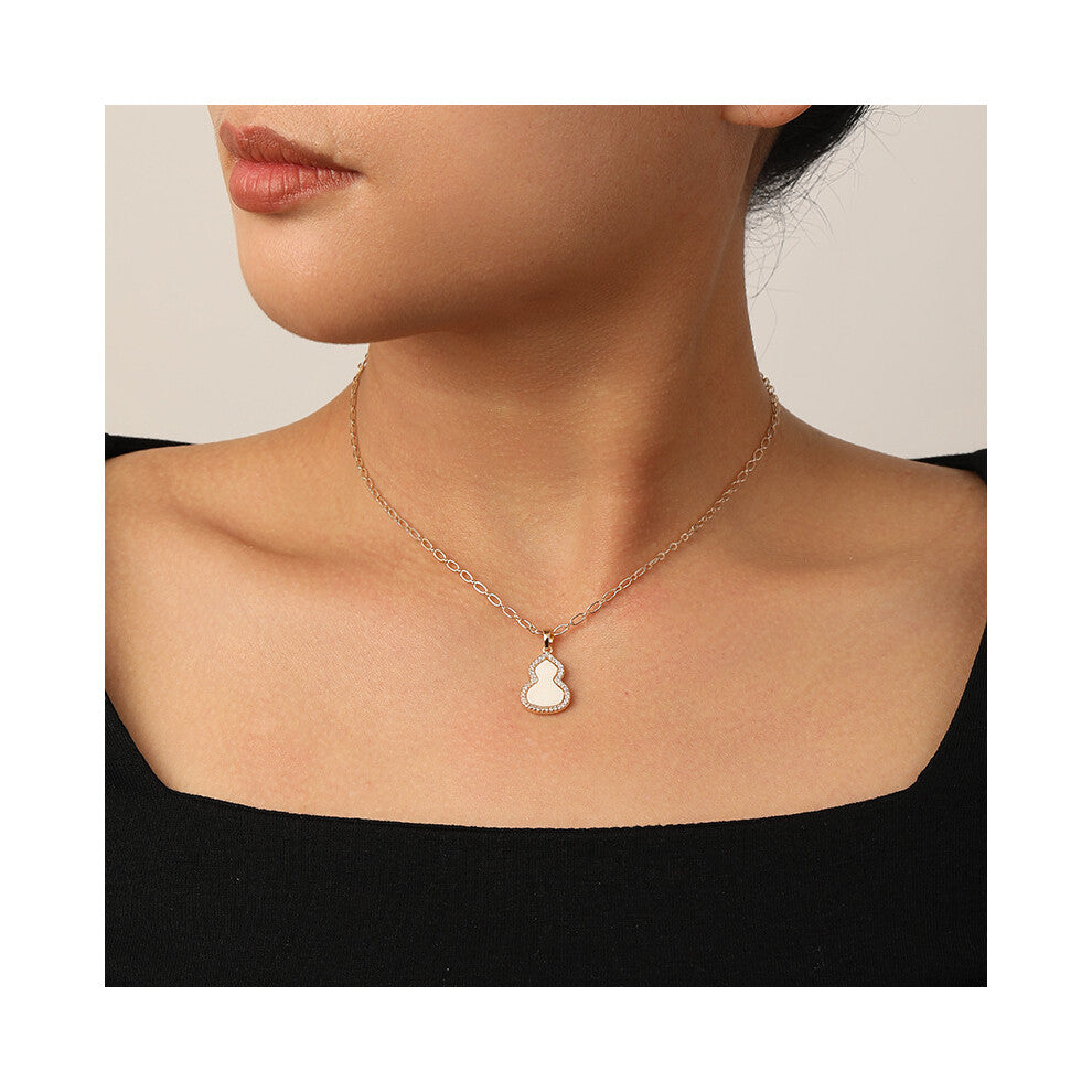 Exquisite gourd necklace, high-end, light luxury, niche fashion, exquisite and simple collarbone chain