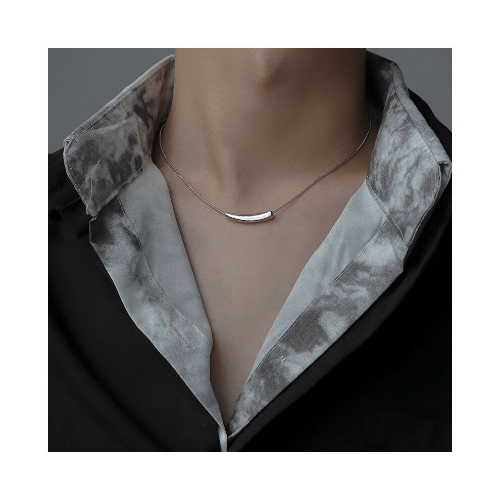 (L049-A(Little Eggplant Necklace 40+5) The men's necklace is a simple and versatile accessory. The women's sweater chain is a new, fashionable and per