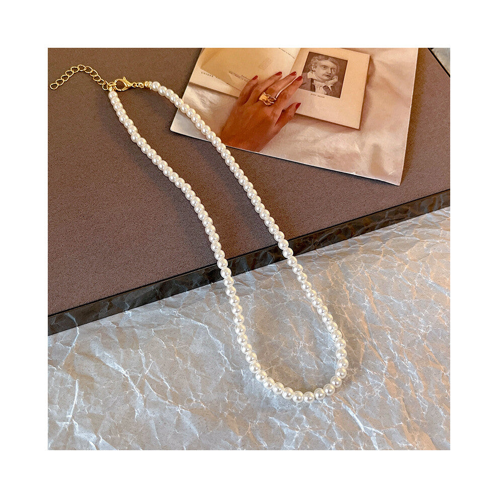 (X1312 gold 5mm) Versatile, elegant and high-end bow tie titanium steel collarbone chain and neck chain accessory